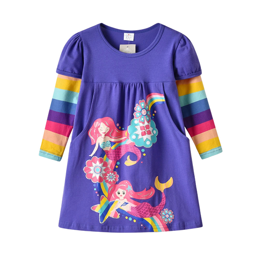 Long Sleeve Mermaid Empire Dress